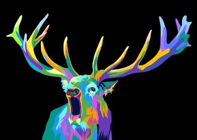 Deer in pop art style