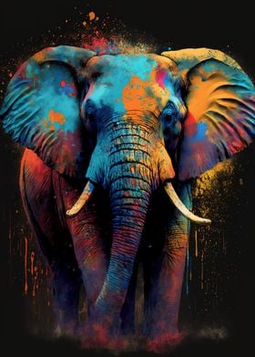 elephant colorful