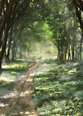 Forest painting