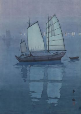 Sailing Boat at Night