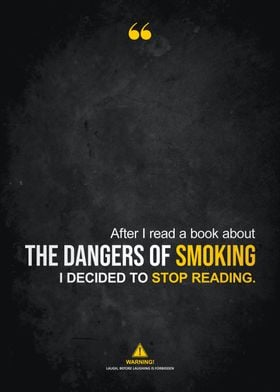 stop smoking or reading