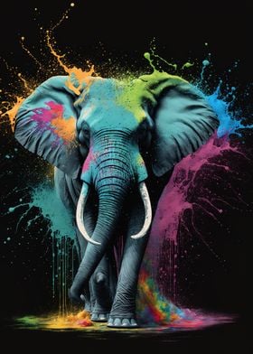 elephant colorful