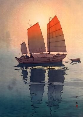  Sailing Boat at Morning