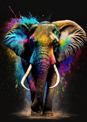 elephant colorful