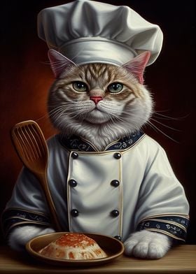 Cute Cat Chef Animal