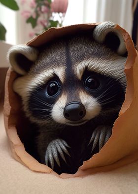 cute raccoon