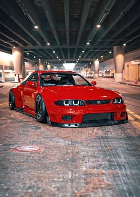 Red Nissan Skyline