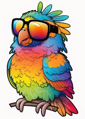 Parrot with Sunglasses