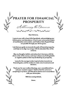 Prayer for Money Universe