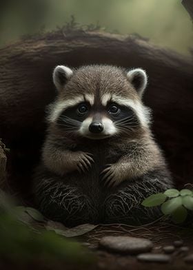 cute raccoon