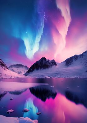 Purple Aurora Borealis