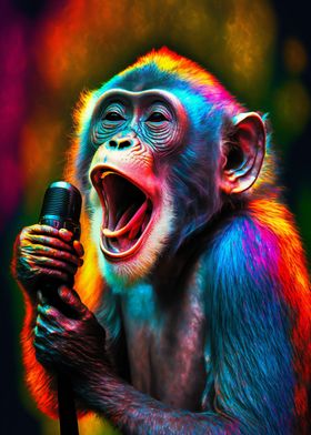 The music lover Monkey