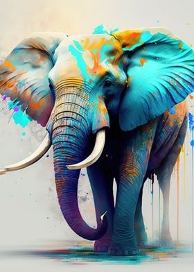 elephant colorful