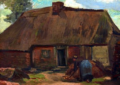 Cottage with Peasant Woman