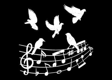 Birds Musical Notes