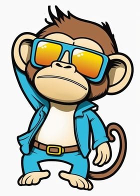 Monkey with Sunglasses