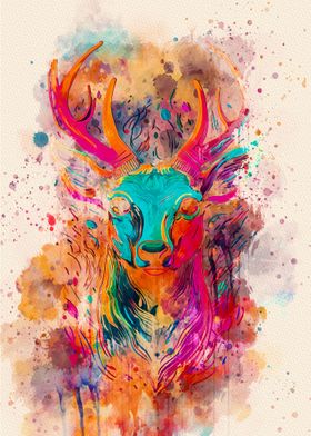 Deer colorful