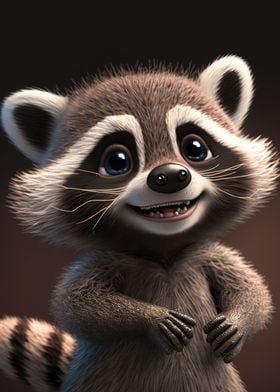 cute raccoon