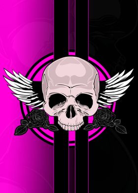 Wing Skull Pink