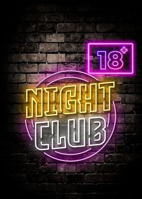 Night Club 18+ Neon