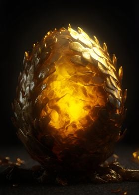 Amber Dragon Egg Poster