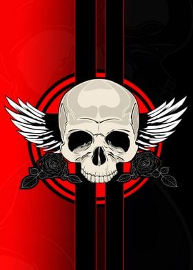 Wing Skull Red