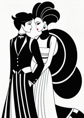 Art Deco Chic Couple
