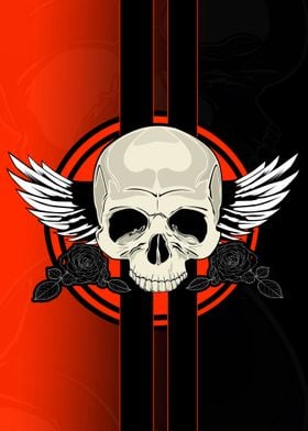 Wing Skull Orange