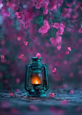 Lamp with Blossom Flowers