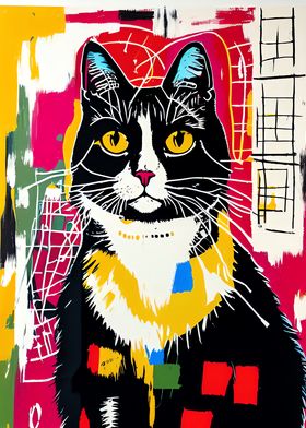 Street Art Cat Portrait