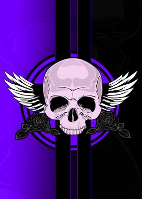 Wing Skull Purple