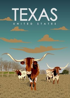 Texas State Travel Poster