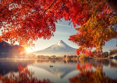 Mountain Fuji at autumn