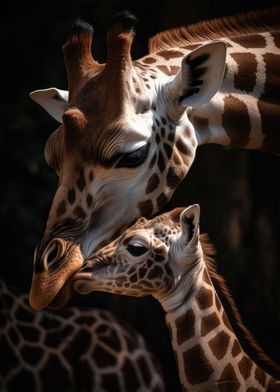 Mommy Giraffe with Baby