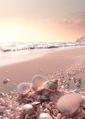 Pink Shore Seashells Dream