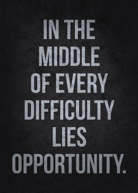 Difficulty vs Opportunity