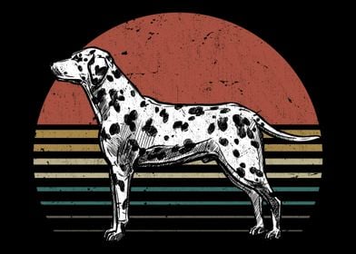 Dalmatian Retro Dog