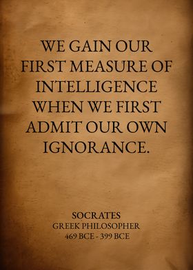 Admit Our Own Ignorance