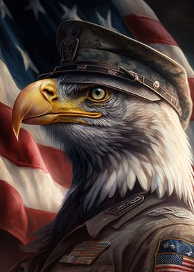 Eagle American Flag 