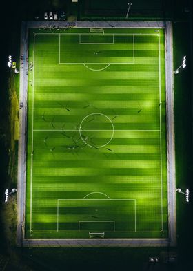 green football field