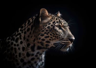 Leopard Portrait Dark