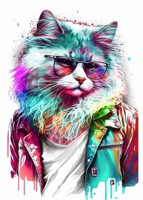 Awesome Cat Pop Rock Star