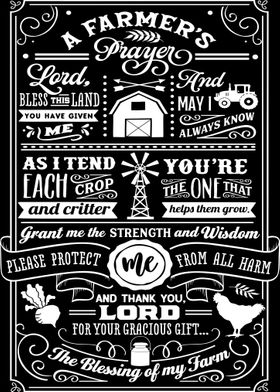 A Farmers Prayer Poster
