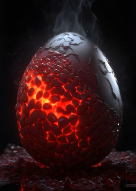 Lava Dragon Egg Poster