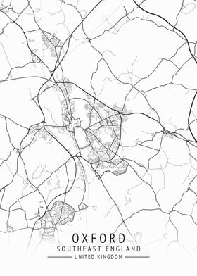 Oxford UK City Map