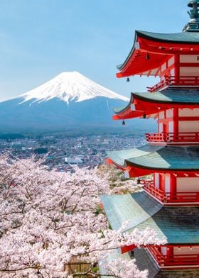 Mt Fuji and Peace Pagoda 