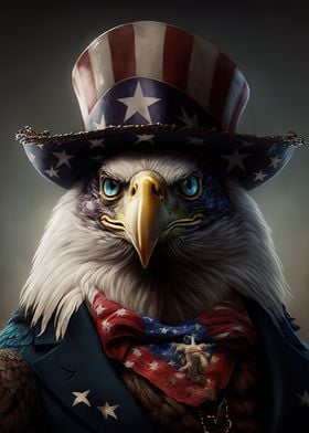 Eagle American Flag 