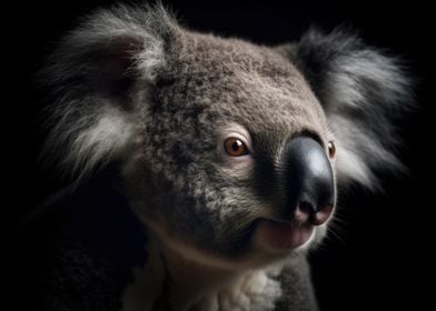 Koala Portrait Dark