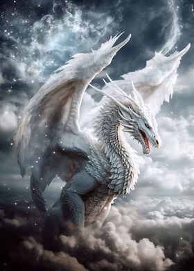 Angel Dragon in the Clouds