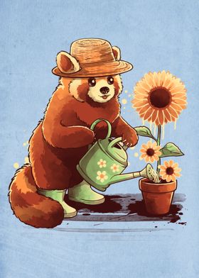 Red panda gardener